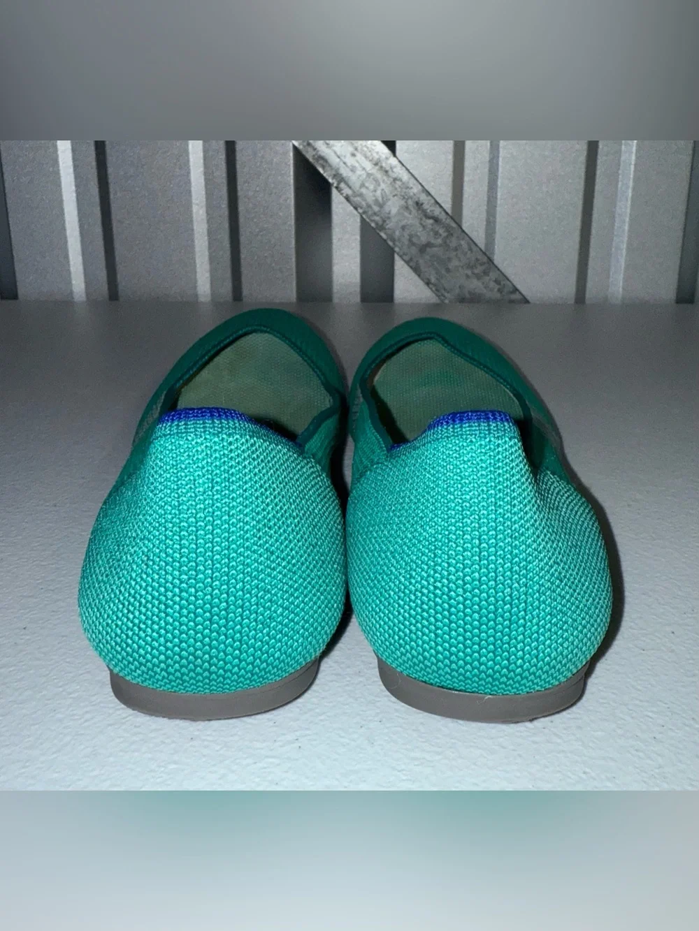 Rothy's Rothys Calypso Teal Round Toe Slip On Ballet Flats women's size 9